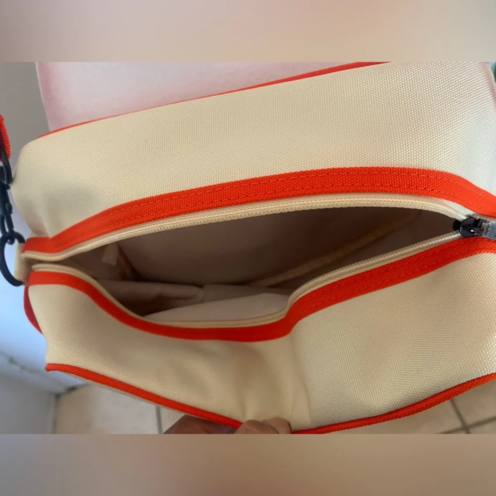 Youth‎ to the People Cream and Orange Messenger Bag